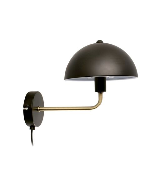 Wandlamp Bonnet - Metaal Mat Zwart - Ø20x18cm
