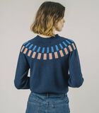 Cube Jacquard Sweater Navy image number 3