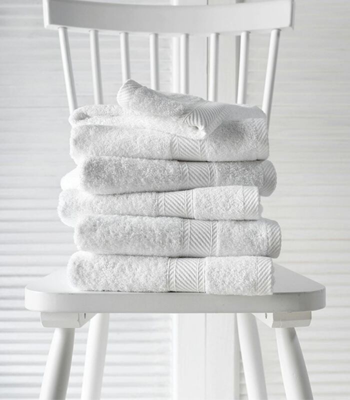 6 serviettes de bains Hélène white image number 1