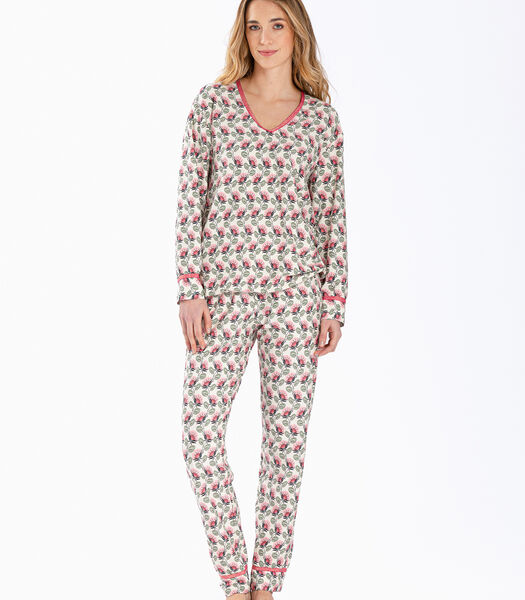Pyjama en jersey imprimée écru ZOÉ 602