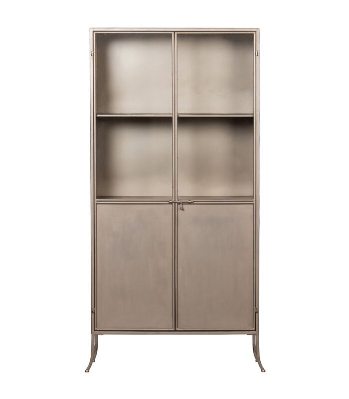 Vitrine Armoire - Métal - Champagne - 180x95x38 - Fossil image number 1