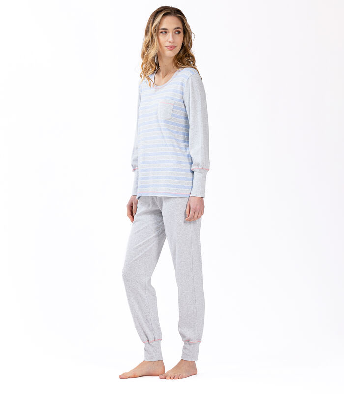 Pyjama en coton rayures HYGGE 602 image number 2