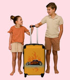 Handbagage Koffer met 4 wielen en TSA slot (Auto - Vlammen - Rood - Vintage) image number 3