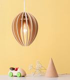 FEVE - Lampe suspension bois chêne naturel cordon blanc image number 3