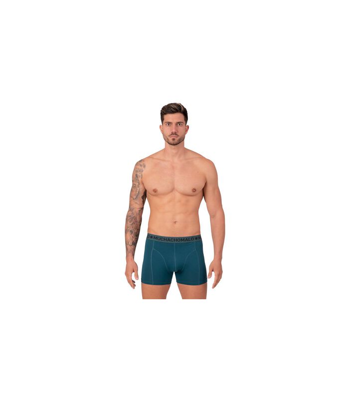 Boxershorts 3-Pack Solid Groen Blauw 580 image number 1