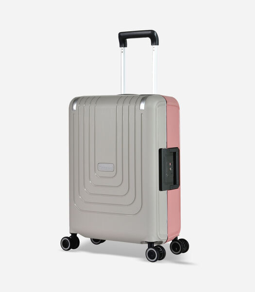 Vertica Handbagage Koffer 4 Wielen Grijs/Roze