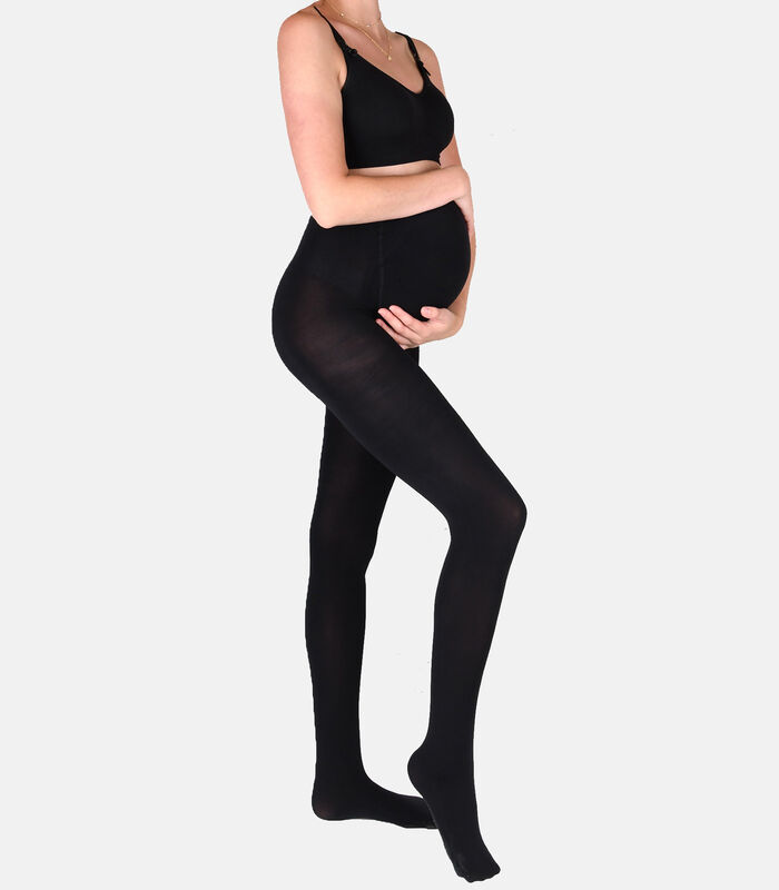Opaque Zwangerschapspanty super mat 100den Zwart image number 1