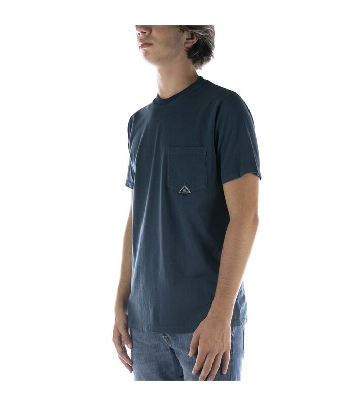 Roy Rogers Pocket Man Jersey Gebruikt Blauw T-Shirt image number 1