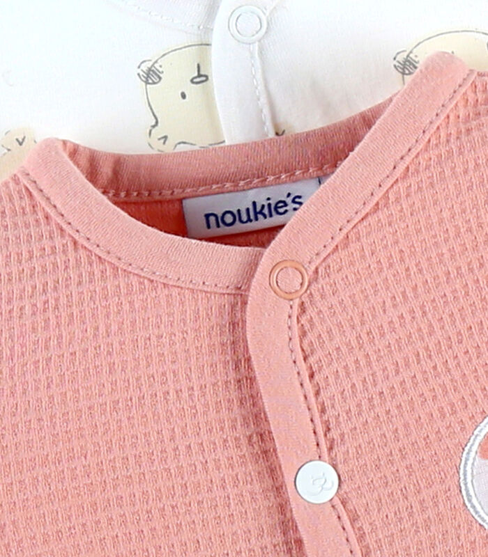 Set de 2 pyjamas dors-bien iconique en jersey, écru/rose image number 2