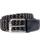 Geweven Riem Navy Taupe image number 0