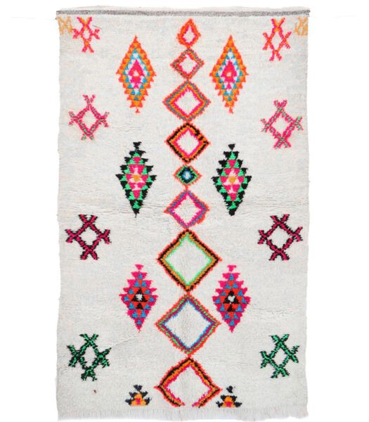 Marokkaans berber tapijt pure wol 134 x 241 cm