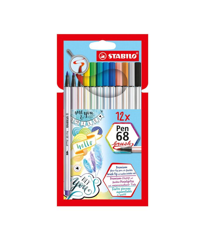 Pen 68 brush etui 12 kleuren image number 0