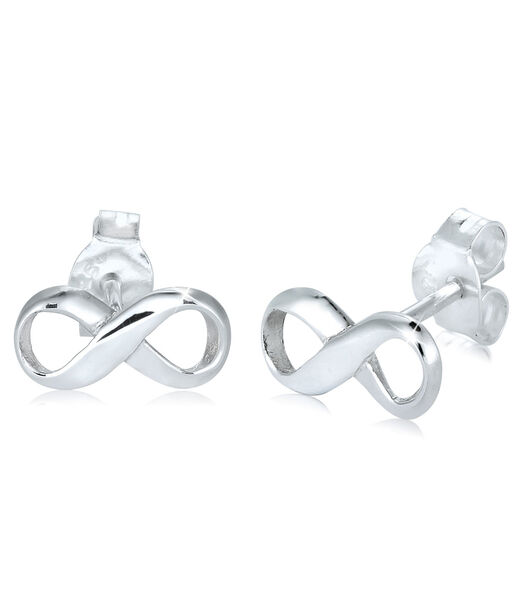 Boucles D'oreilles Femmes Clous D'oreilles Symbole Infinité En Argent Sterling 925