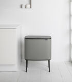 Bo Touch Bin, 11+23 litres - Mineral Concrete Grey image number 3