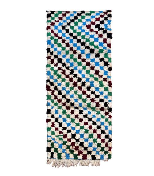 Marokkaans berber tapijt pure wol 76 x 182 cm