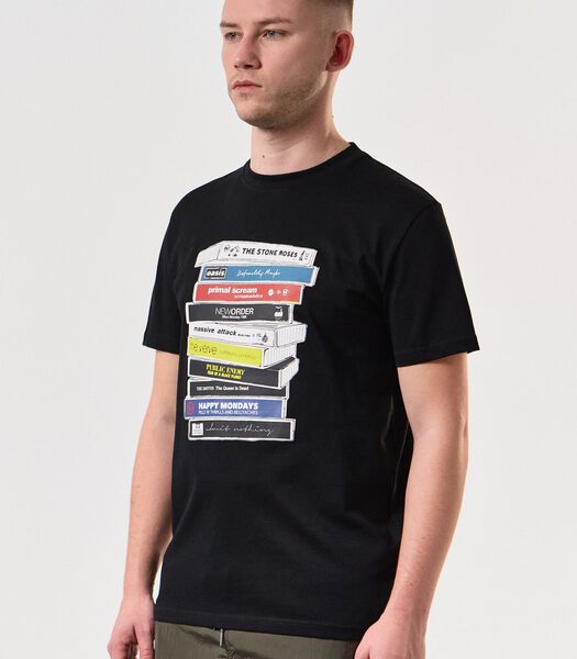 Grafisch T-Shirt Met Cassettes