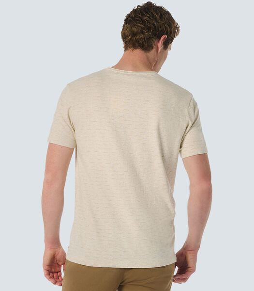 T-shirt beige avec impression artistique abstraite Male