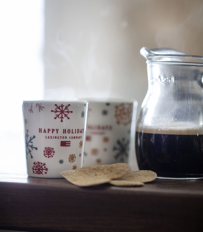 Happy Holidays Earthenware Espresso Mug (set of 2) image number 2