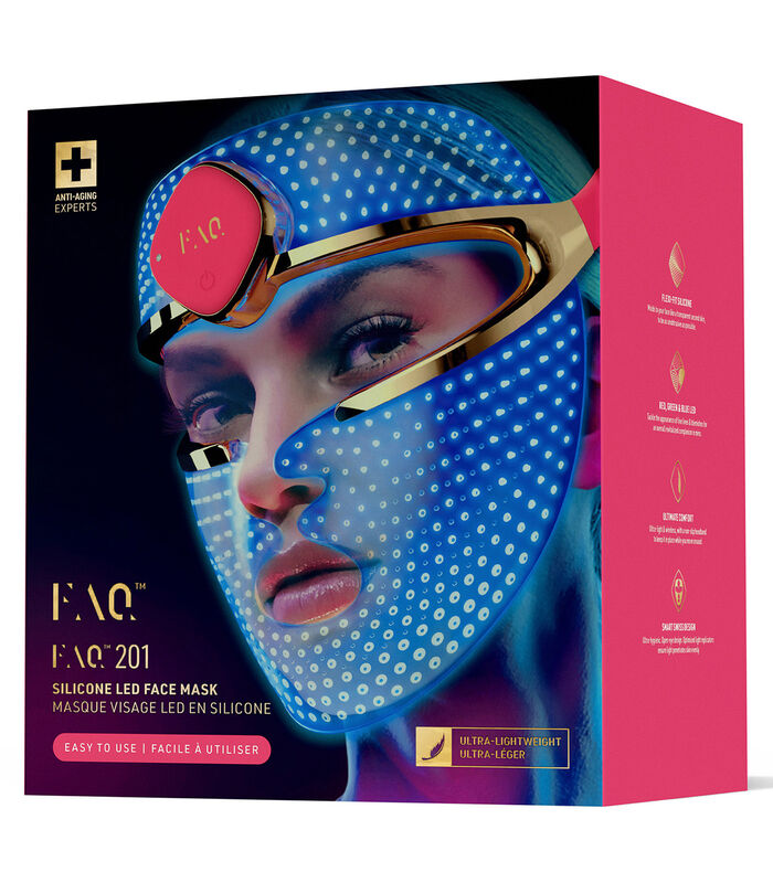 FAQ 201 | Traitement masque visage anti-âge à LED RVB en pur silicone image number 1