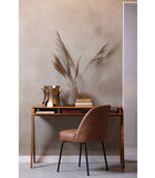 Lot de 2 chaises de table - Eco-cuir - Cognac - 82.5x50x57 - Vogue image number 1