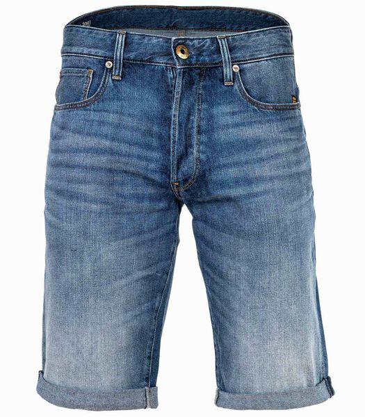 Short en jean à coupe classique pour hommes