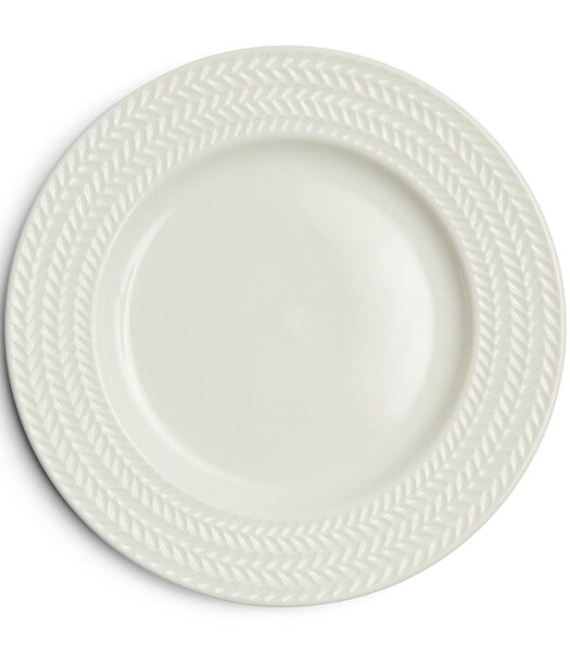 assiette, assiette à déjeuner - Bellecôte - Blanc - 1 pièce