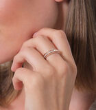 Ring Dames Stapel Elegante Feestelijke Gelaagde Look Met Kristallen In 925 Sterling Zilver image number 3