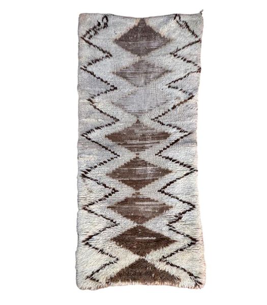Tapis Berbere marocain pure laine 72 x 168 cm