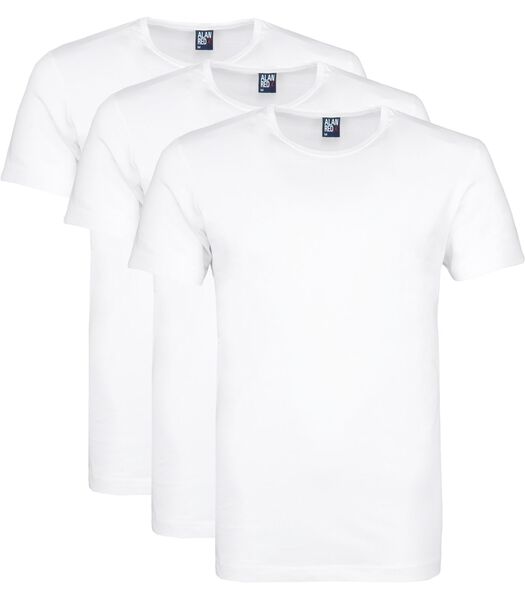 Alan Red T-Shirts Derby Col Rond Boîte-Cadeau Blanc (Lot de 3)