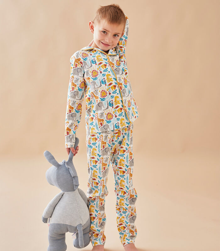 Jersey 2-delige pyjama met prints, meerkleurig image number 0