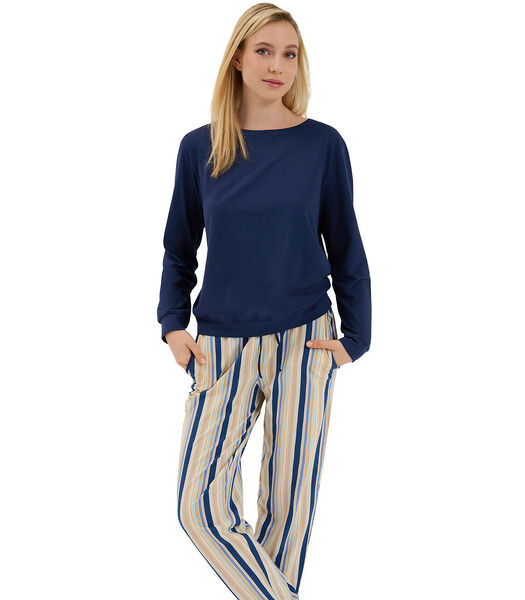 Pyjama loungewear strakke broek top met lange mouwen