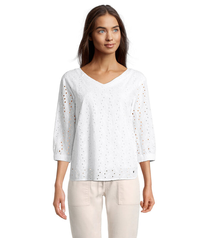 Blouse in shirtstijl 3/4e-mouwen image number 0