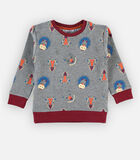 Sweatshirt met dierenprints, lichtgrijs image number 2
