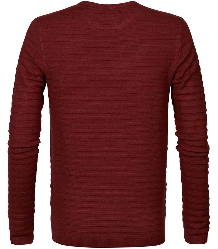 Petrol Trui Knitted Rib Bordeaux image number 1