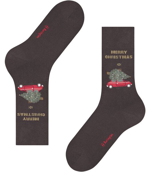 Burlington Socks Merry X-Mas Brown