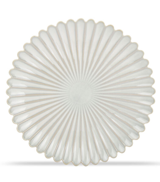 Plat bord 25cm nuance white Lotus - (x4)