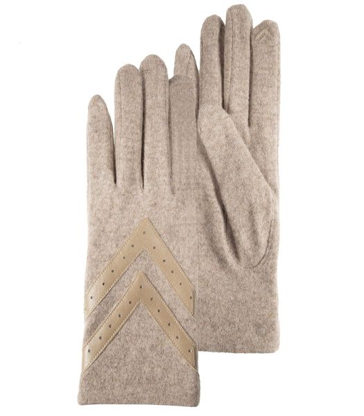 Wollen handschoenen - Touchscreen - Beige