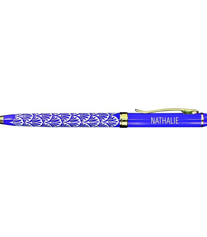 Fijne pen in gelakt metaal violet - Nathalie image number 0