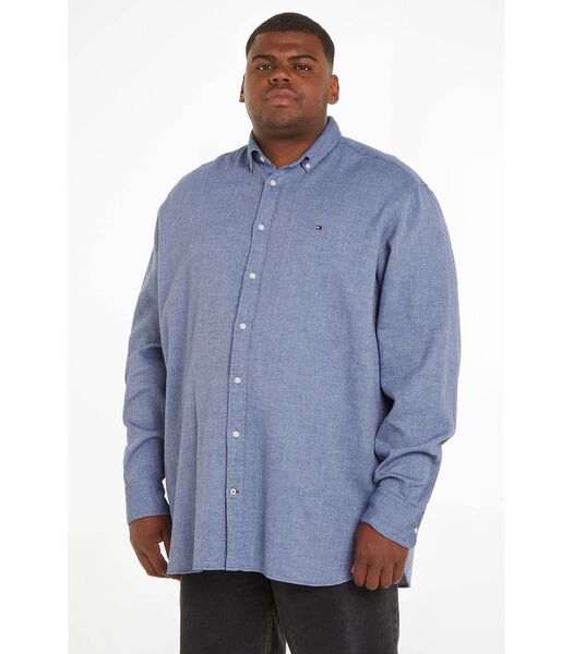 Big And Tall Overhemd Print Blauw