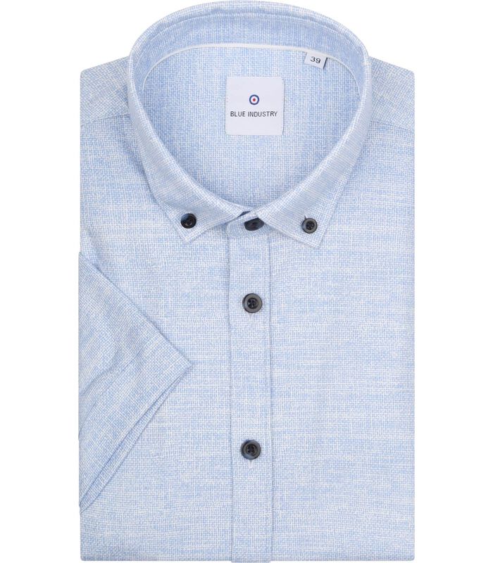 Short Sleeve Overhemd Print Blauw image number 0