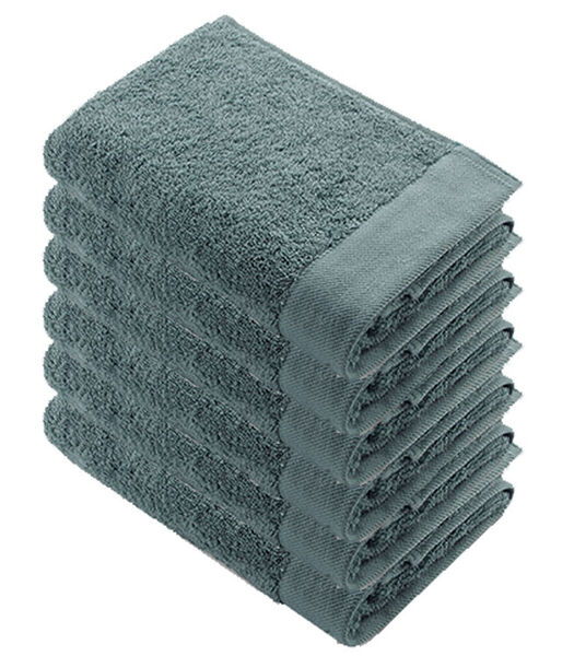 Lot de 6 Remade Cotton serviettes de bain 60x110 Jade