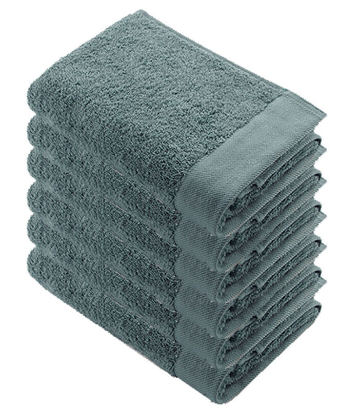 Lot de 6 Remade Cotton serviettes de bain 60x110 Jade image number 0