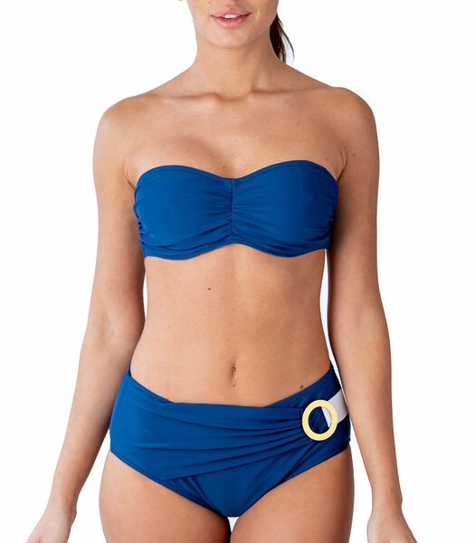 Gedrapeerde bikinibroek met hoge taille Cartagena