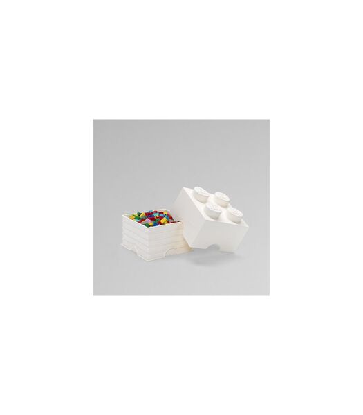 Boîte rangement Lego blanc 25 x 25 x 18 cm