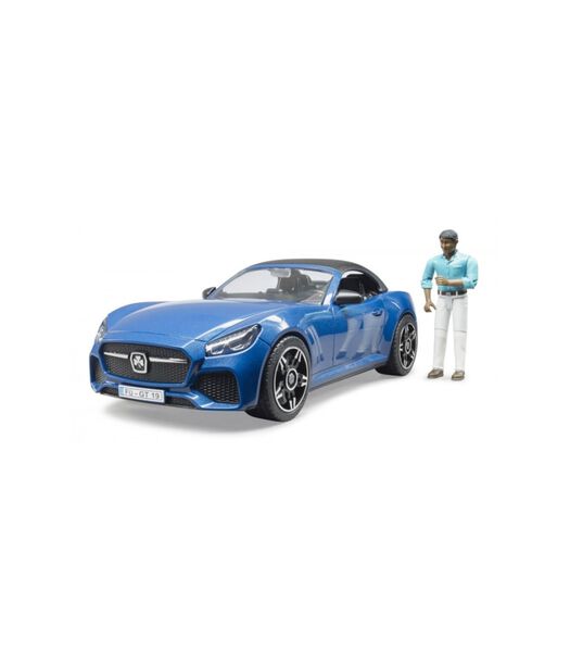 roadster bleu avec chauffeur (03481)