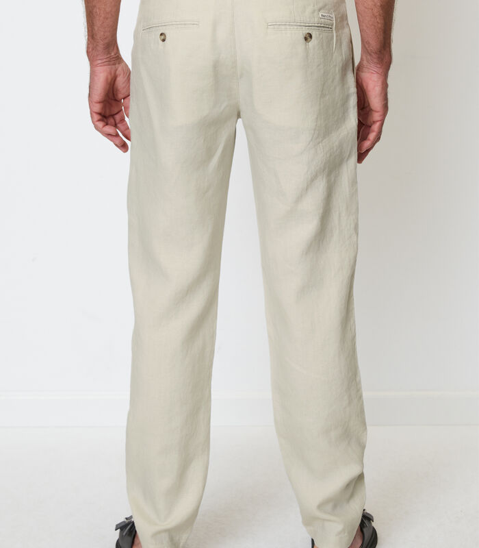 Pantalon en lin modèle OSBY jogger pleats image number 2
