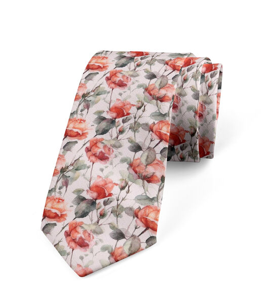 Cravate VAISON - imprimé fleuri - Fabriquée en Belgique