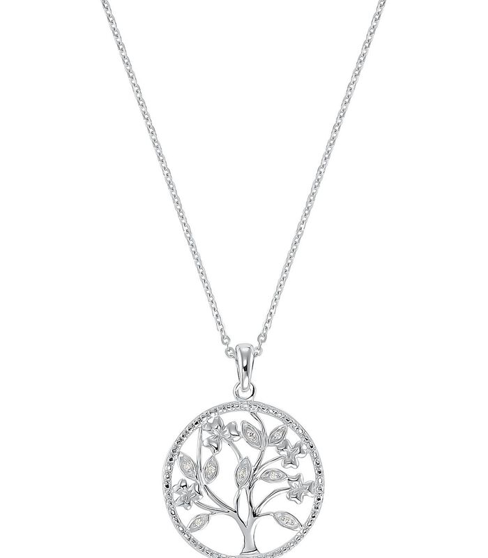 Chaîne avec pendentif pour dames, argent sterling 925, zirconium synth. | arbre de vie image number 0