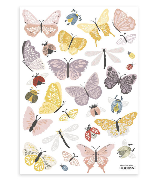 Stickers papillons et insectes Wildflowers, Lilipinso
