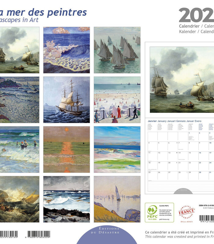 Kalender 30x30 cm La Mer des Peintres, image number 1